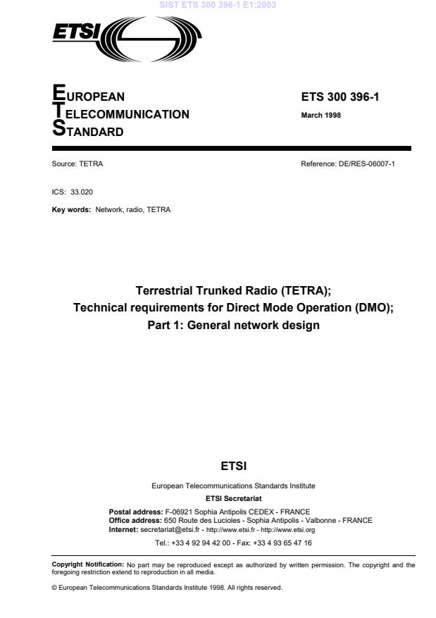 ETS 300 396-1 E1:2003