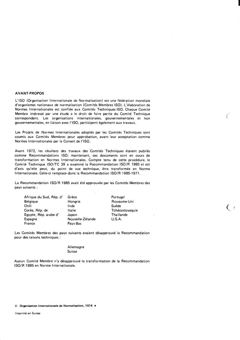 ISO 1985:1974 ISO 1985:1974 - Test conditions for surface grinding machines with vertical grinding wheel spindle and reciprocating table — Testing of accuracy
Released:11/1/1974 - Page 2 preview
