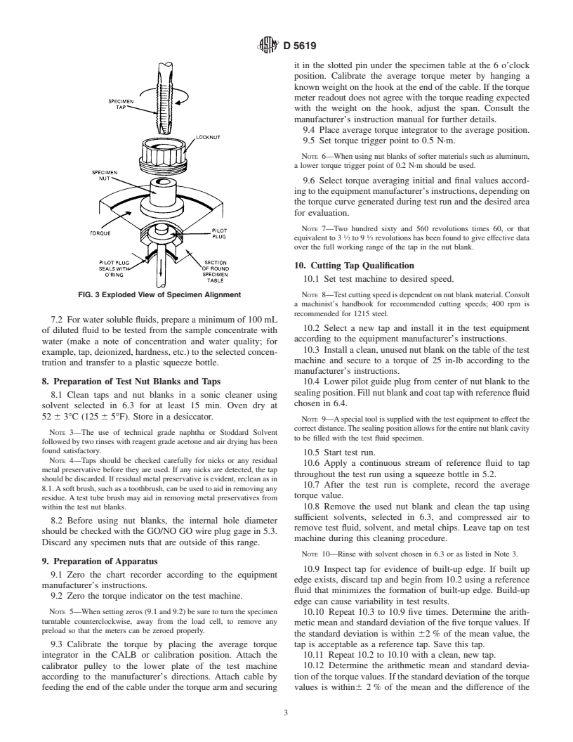 ASTM D5619-00 - Standard Test Method for Comparing Metal Removal Fluids Using the Tapping Torque Test Machine