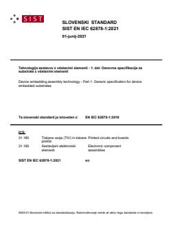 EN IEC 62878-1:2021 - Page 1 preview