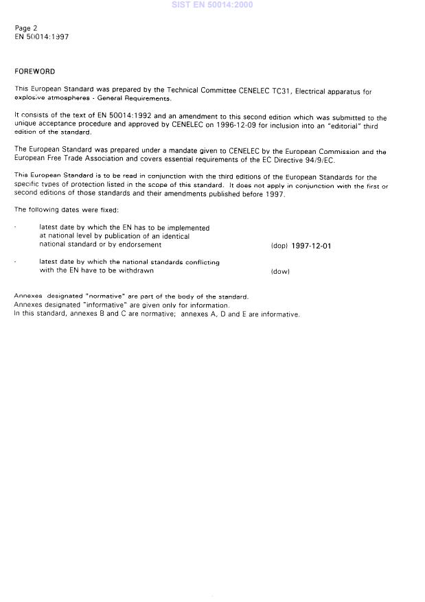 EN 50014:1997 EN 50014:2000 - Page 4 preview