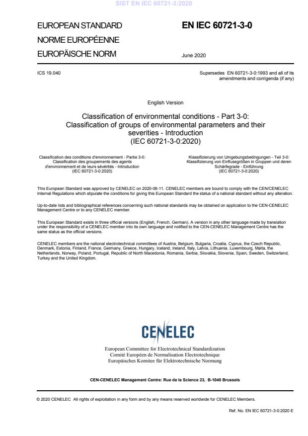 EN IEC 60721-3:2020