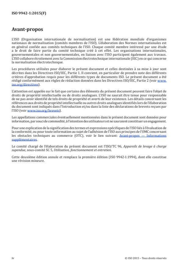 ISO 9942-1:2015 ISO 9942-1:2015 - Appareils de levage a charge suspendue -- Plaques descriptives - Page 4 preview