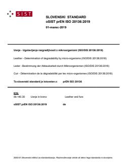 oSIST prEN ISO 20136:2019 - BARVE - Page 1 preview