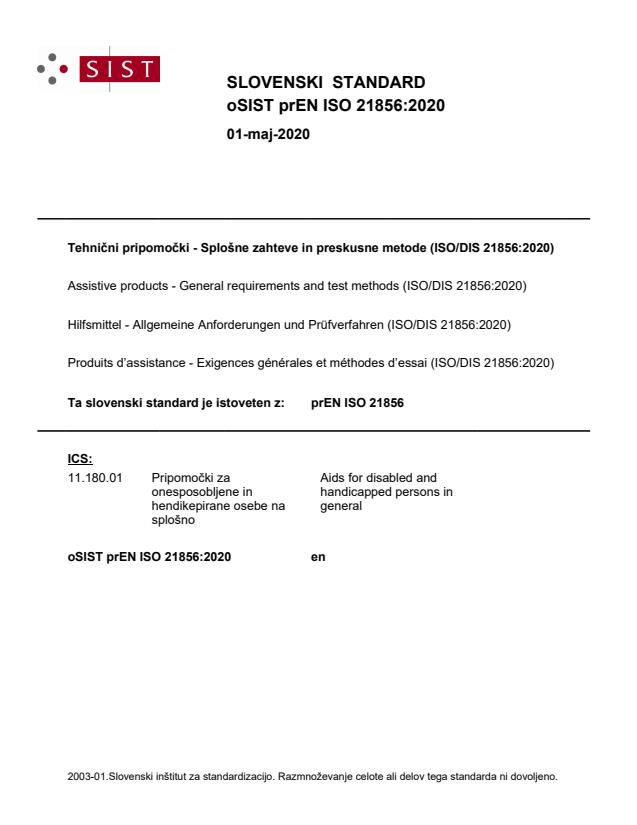 oSIST prEN ISO 21856:2020 - BARVE na PDF-str 43