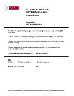 EN ISO 6330:2021 EN ISO 6330:2022 - Page 1 preview