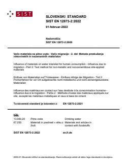 EN 12873-2:2022 - Page 1 preview