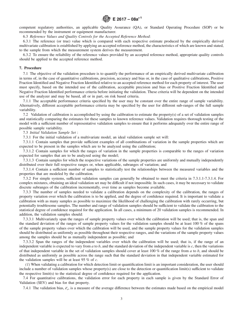 REDLINE ASTM E2617-08ae1 - Standard Practice for Validation of Empirically Derived Multivariate Calibrations