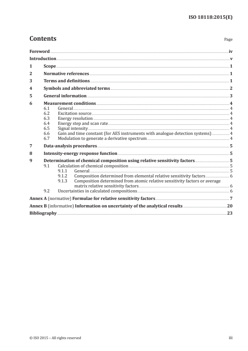 ISO 18118:2015 - Surface chemical analysis — Auger electron spectroscopy and X-ray photoelectron spectroscopy — Guide to the use of experimentally determined relative sensitivity factors for the quantitative analysis of homogeneous materials
Released:4/8/2015