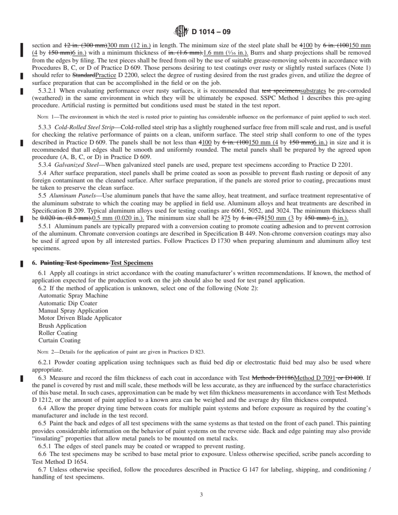 REDLINE ASTM D1014-09 - Standard Practice for Conducting Exterior Exposure Tests of Paints and Coatings on Metal Substrates (Withdrawn 2018)