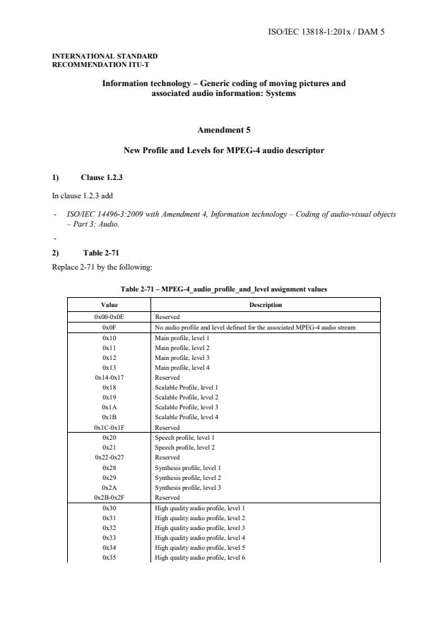 ISO/IEC 13818-1:2015/DAmd 5