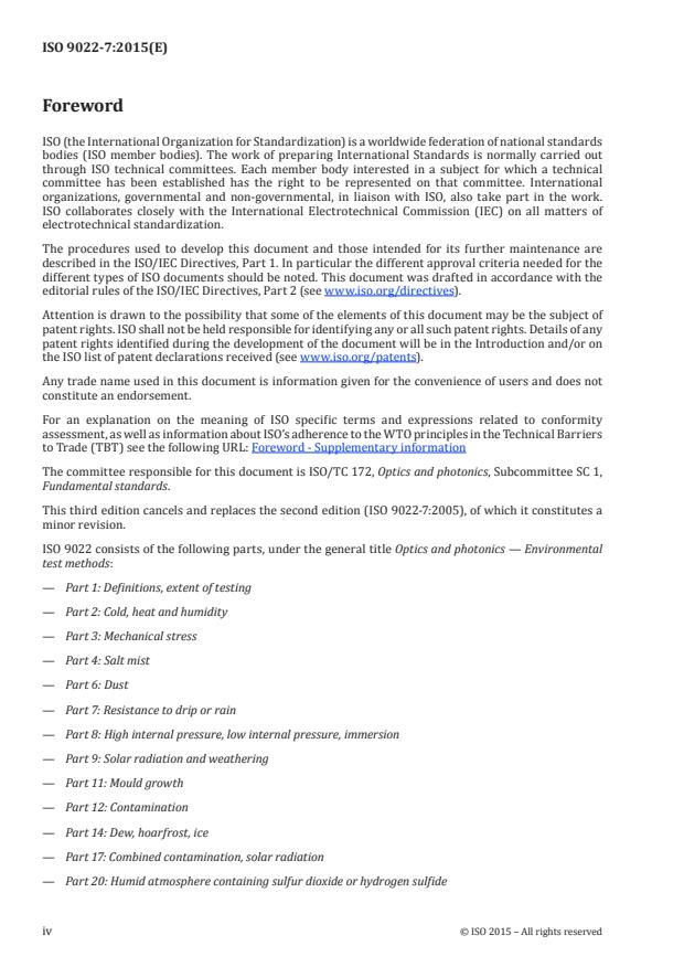 ISO 9022-7:2015 ISO 9022-7:2015 - Optics and photonics -- Environmental test methods - Page 4 preview