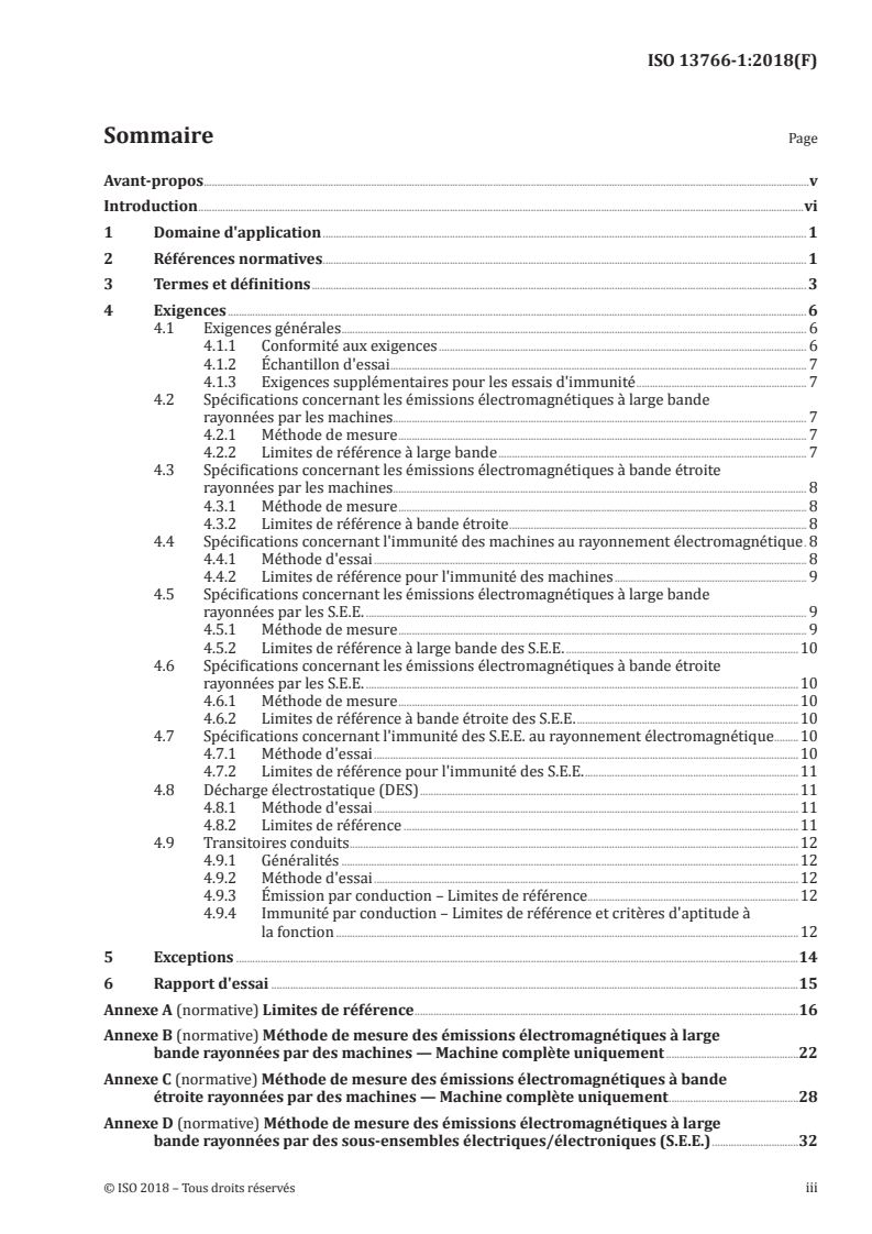 ISO 13766-1:2018 - Engins de terrassement et machines pour la construction des bâtiments — Compatibilité électromagnétique (CEM) des machines équipées de réseaux électriques de distribution interne — Partie 1: Exigences CEM générales dans des conditions électromagnétiques environnementales typiques
Released:4/9/2018