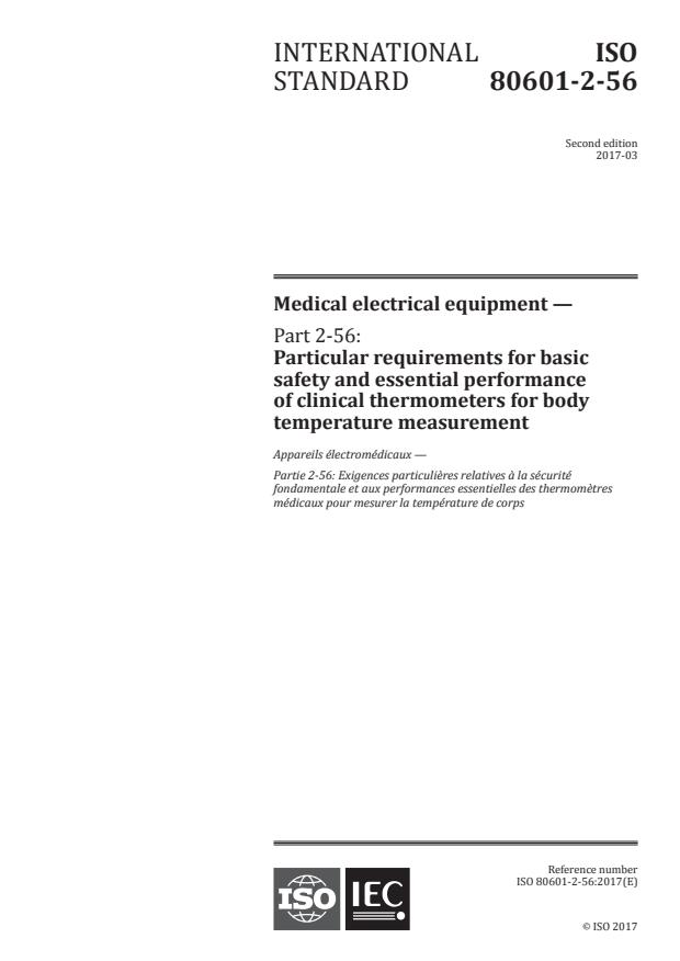 ISO 80601-2-56:2017 - Medical electrical equipment
