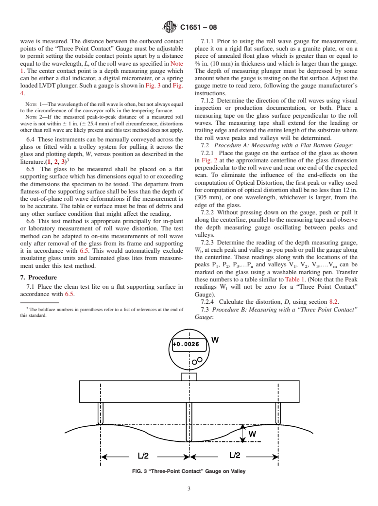 ASTM C1651-08 - Standard Test Method for Measurement of Roll Wave Optical Distortion in Heat-Treated Flat Glass