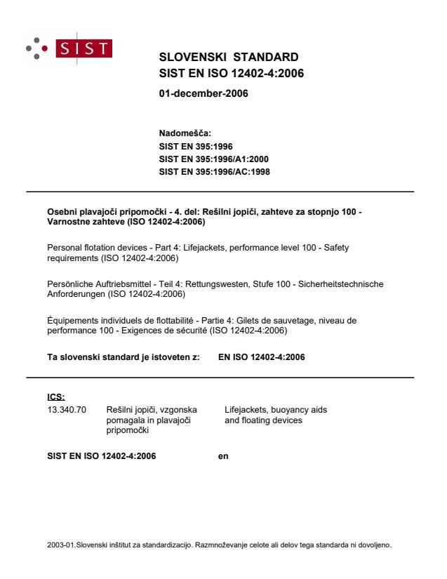 EN ISO 12402-4:2006
