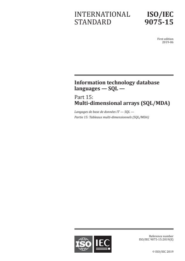 ISO/IEC 9075-15:2019 - Information technology database languages -- SQL