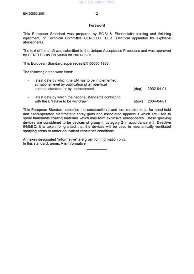 EN 50050:2001 EN 50050:2002 - Page 4 preview