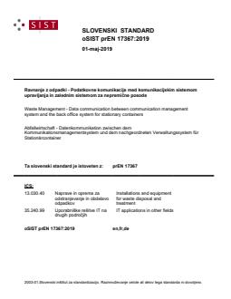prEN 17367:2019 - Page 1 preview