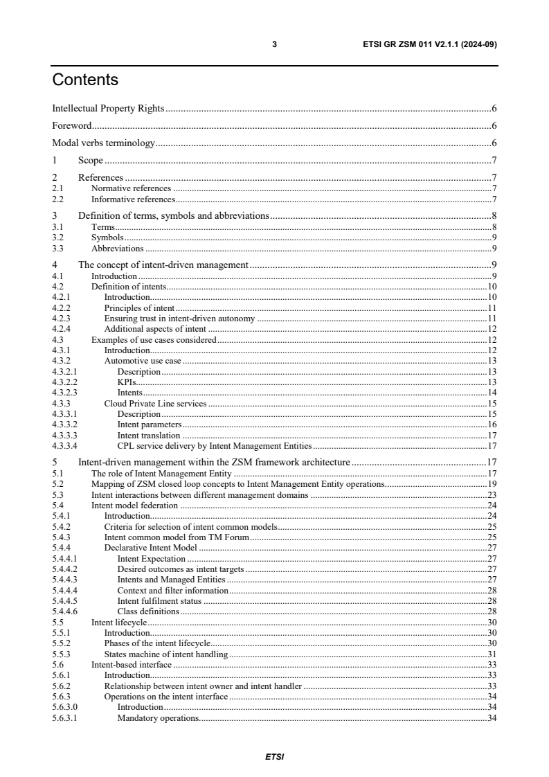 ETSI GR ZSM 011 V2.1.1 (2024-09) - Zero-touch network and Service Management (ZSM); Intent-driven autonomous networks; Generic aspects