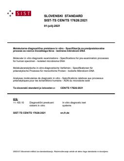 SIST-TS CEN/TS 17626:2021 - BARVE - Page 1 preview