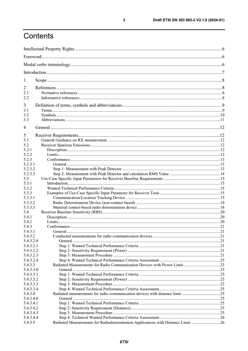 ETSI EN 303 883-2 V2.1.0 (2024-01) - Short Range Devices (SRD) and Ultra Wide Band (UWB); Part 2: Measurement techniques for receiver requirements