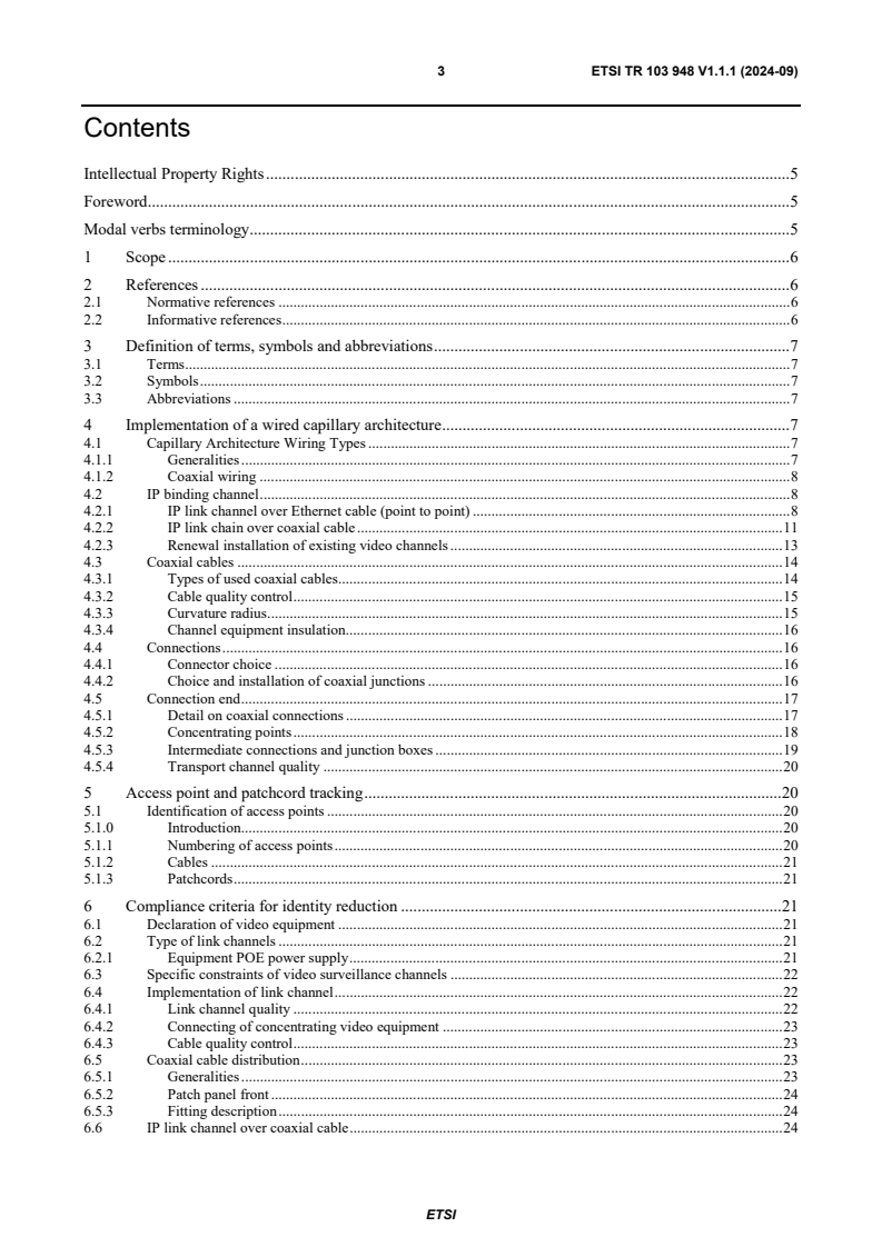 ETSI TR 103 948 V1.1.1 (2024-09) - Wireline Access Network Systems; General engineering for existing network reuse; Implementation of IP equipment on existing coaxial networks