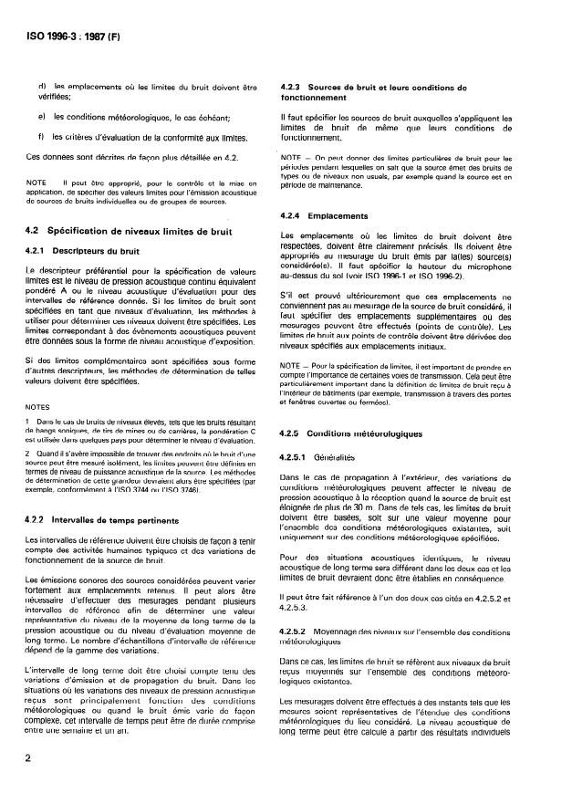 ISO 1996-3:1987 ISO 1996-3:1987 - Acoustique -- Caractérisation et mesurage du bruit de l'environnement - Page 4 preview