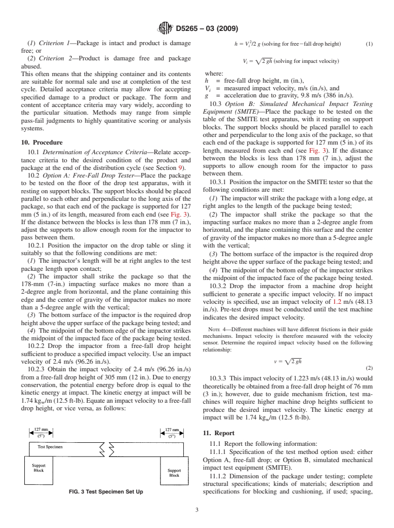 ASTM D5265-03(2009) - Standard Test Method for Bridge Impact Testing