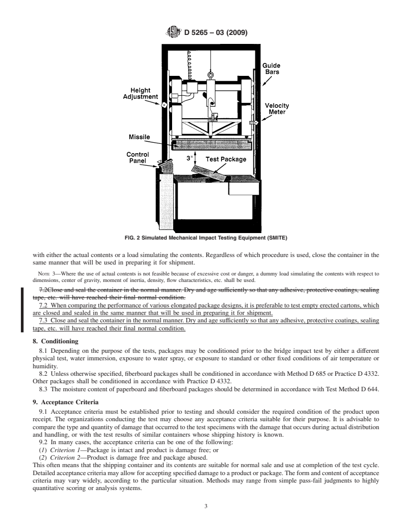 REDLINE ASTM D5265-03(2009) - Standard Test Method for Bridge Impact Testing