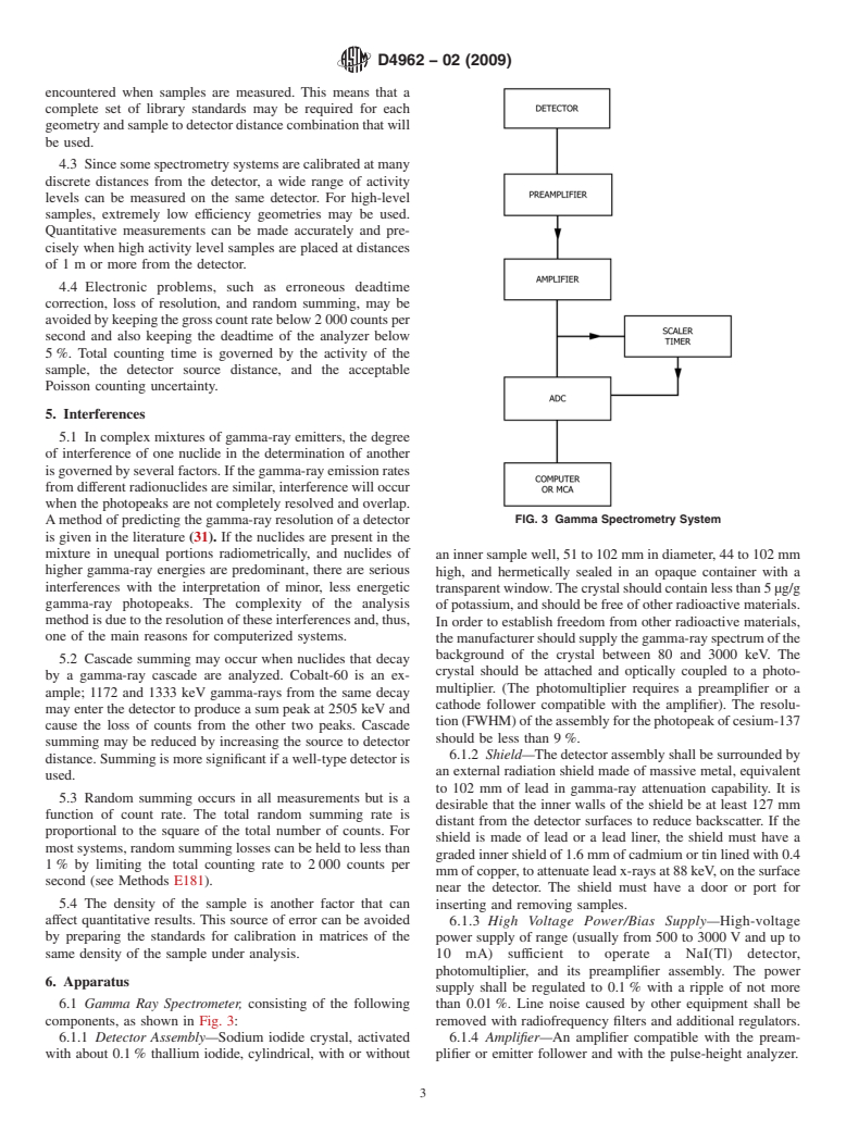 ASTM D4962-02(2009) - Standard Practice for NaI(Tl) Gamma-Ray Spectrometry of Water