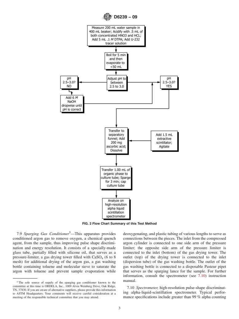 ASTM D6239-09 - Standard Test Method for Uranium in Drinking Water by High-Resolution Alpha-Liquid-Scintillation Spectrometry