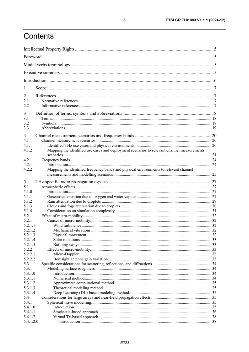 ETSI GR THz 003 V1.1.1 (2024-12) - TeraHertz modeling (THz); Channel measurements and modeling in THz bands