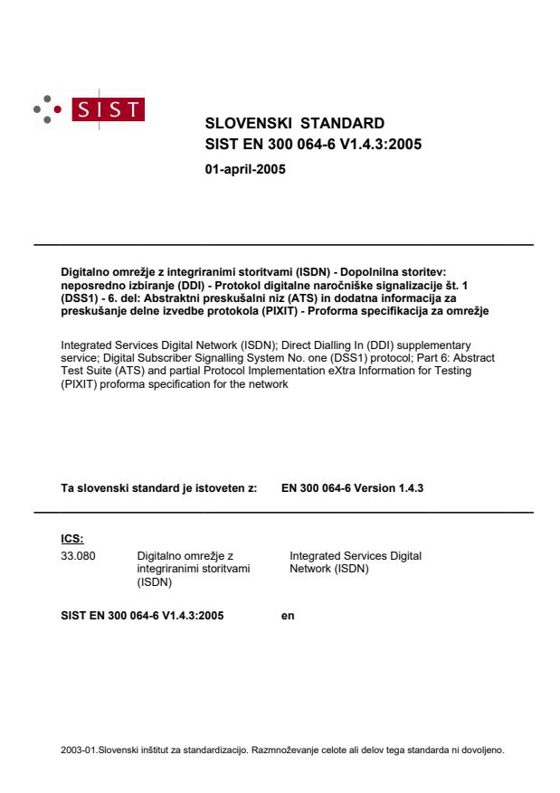 EN 300 064-6 V1.4.3:2005