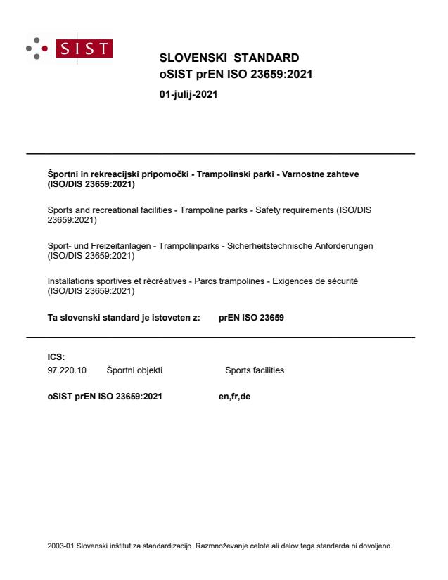 prEN ISO 23659:2021 - BARVE
