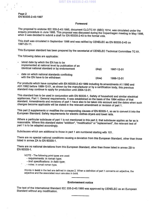 EN 60335-2-43:1997 EN 60335-2-43:1998 - Page 4 preview