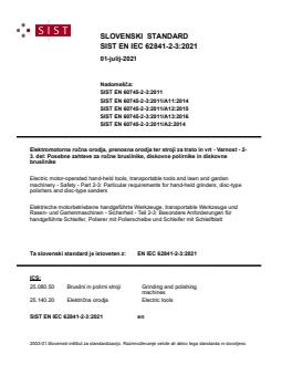 SIST EN IEC 62841-2-3:2021 SIST EN IEC 62841-2-3:2021 - Page 1 preview