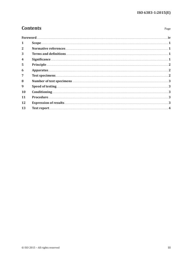 ISO 6383-1:2015 - Plastics -- Film and sheeting -- Determination of tear resistance