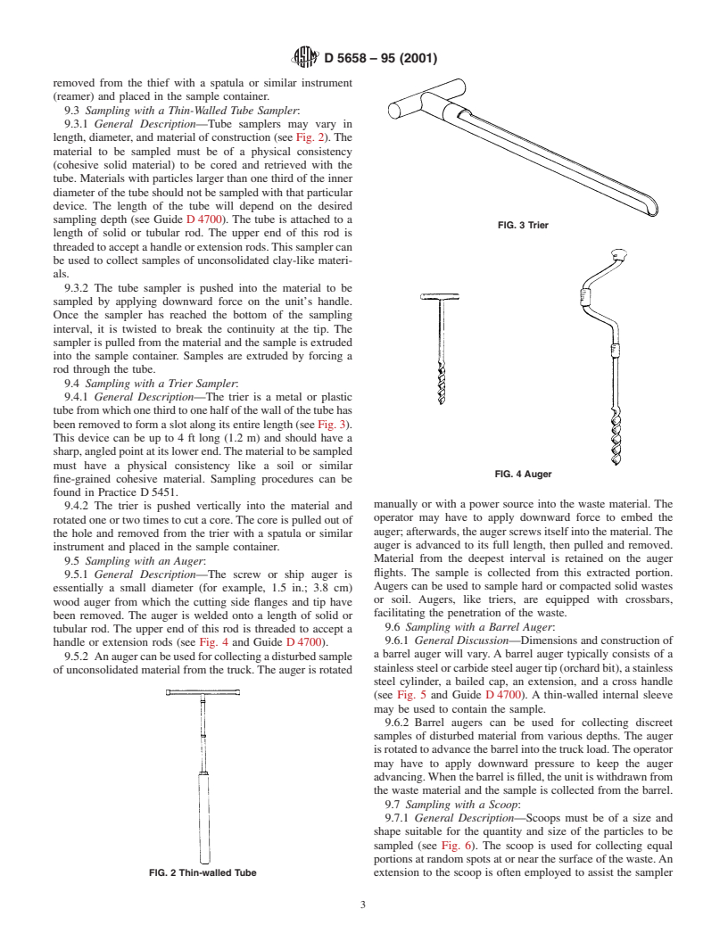 ASTM D5658-95(2001) - Standard Practice for Sampling Unconsolidated Waste From Trucks