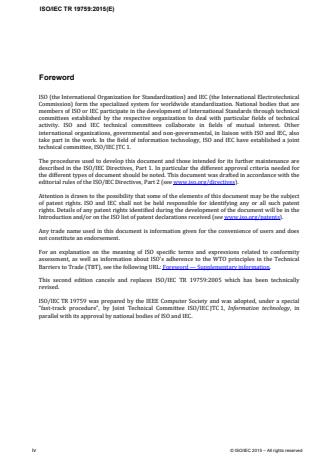 ISO/IEC TR 19759:2015 ISO/IEC TR 19759:2015 - Software Engineering -- Guide to the software engineering body of knowledge (SWEBOK) - Page 4 preview