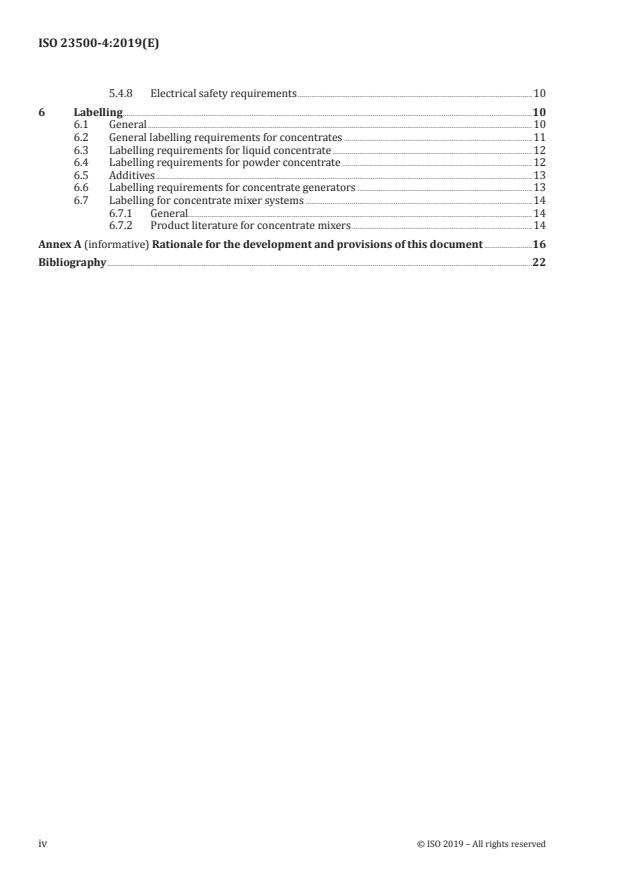 ISO 23500-4:2019 ISO 23500-4:2019 - Preparation and quality management of fluids for haemodialysis and related therapies - Page 4 preview