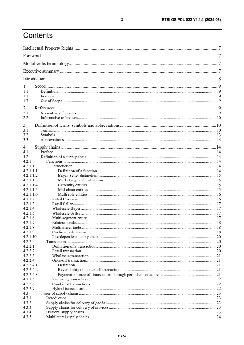 ETSI GS PDL 022 V1.1.1 (2024-03) - Permissioned Distributed Ledgers (PDL); PDL in Wholesale Supply Chain Management