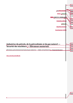 REDLINE ISO 20321:2020 - Industries du pétrole, de la pétrochimie et du gaz naturel — Sécurité des machines — Élévateurs motorisés
Released:12/4/2024 - Page 1 preview