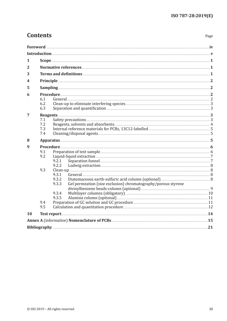 ISO 787-28:2019 - General methods of tests for pigments and extenders — Part 28: Determination of total content of polychlorinated biphenyls (PCB) by dissolution, cleanup and GC-MS
Released:5/10/2019