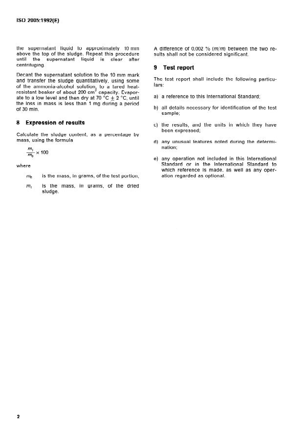 ISO 2005:1992 ISO 2005:1992 - Rubber latex, natural, concentrate -- Determination of sludge content - Page 4 preview