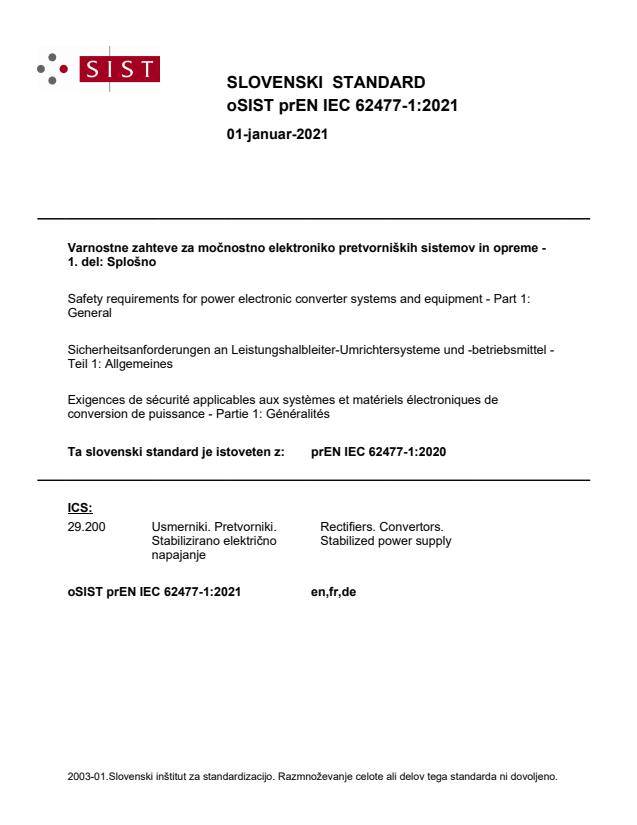 prEN IEC 62477-1:2021 - BARVE