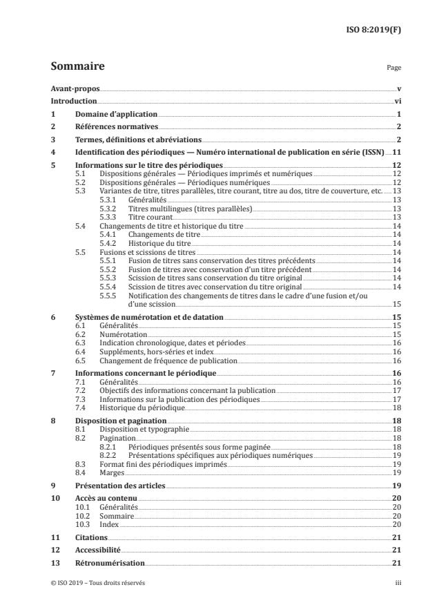 ISO 8:2019 - Information et documentation -- Présentation et identification des périodiques