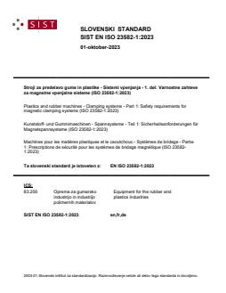EN ISO 23582-1:2023 - Page 1 preview