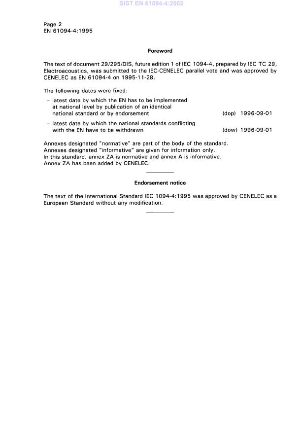 SIST EN 61094-4:2002 SIST EN 61094-4:2002 - Page 4 preview