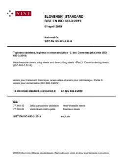 EN ISO 683-3:2019 - Page 1 preview